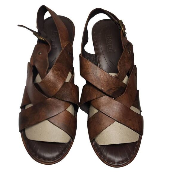 Born Brown and Cream Wedges - Picture 9 of 13